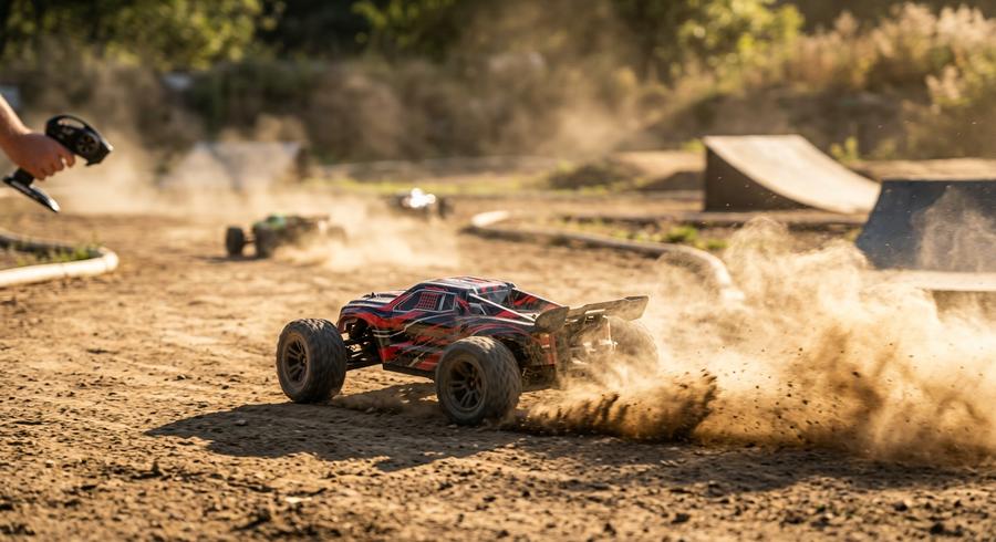 HYPER GO H14BM V3 splashing through puddle