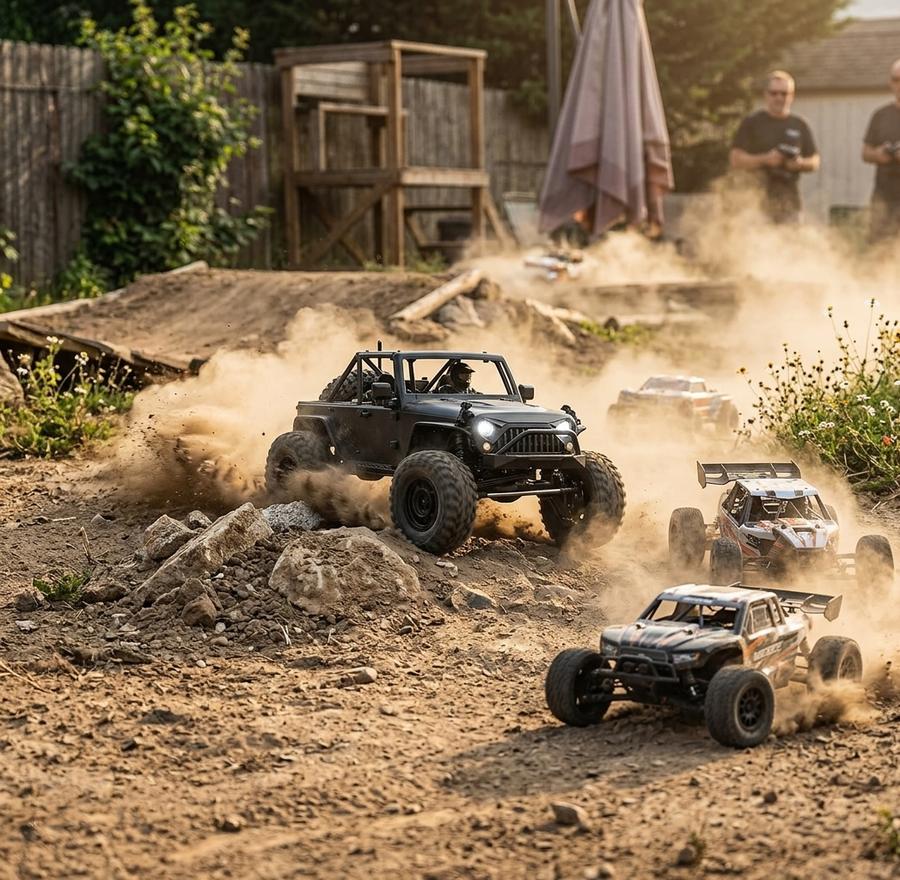 HYPER GO H12Y climbing a rock garden